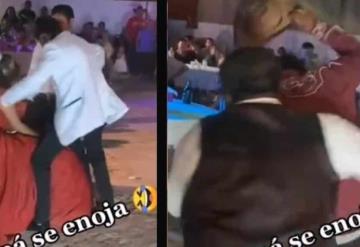 ¿Inapropiado? Chambelanes le bailan a quinceañera; papá se enoja