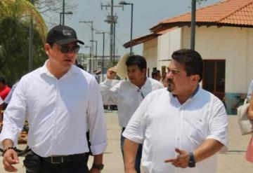 Supervisan adecuaciones en obra de Malecón y Biblioteca de Villa Tepetitán, Macuspana