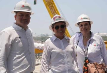 Construcción al 87%: Nahle; detallan a senadores avance de la Refinería