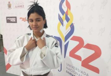 La judoka tabasqueña Marlen Monserrat Hernández Fernández se coronó campeona de la Universiada Nacional 2022.