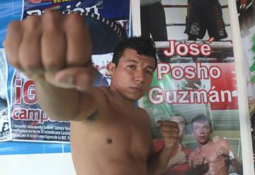 El boxeador tabasqueño José “Posho” Guzmán se encuentra entrenando intensamente