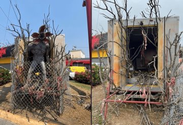 Roban Demogorgon de Stranger Things exhibido en Monterrey