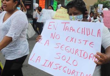 Protestan en Tapachula por el feminicidio de Valeria y la desaparición de Monserrat en Chiapas