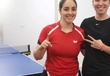 Aranza González en entrenamiento con la campeona Yadira Silva, de cara a su participación en los Juegos Nacionales CONADE 2022