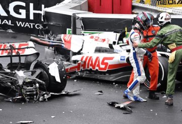 Mick Schumacher sufrió un espeluznante accidente, su Haas se partió en dos en el Gran Premio de Mónaco