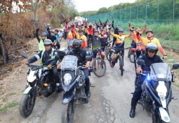 Ciclistas participaron en la rodada "Movilizando Centro" con motivo de la Semana Nacional de la Bicicleta