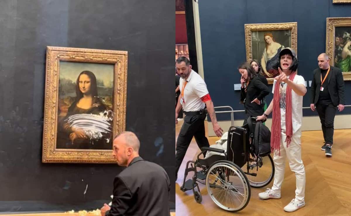 Hombre que lanzó pastel a la Mona Lisa es enviado al psiquiatra