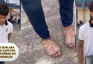 Video: Por burlarse de un compañero que usa tenis piratas, su padre lo manda a la escuela en chanclas