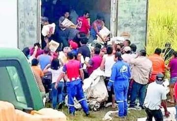 Rapiñan tráiler cargado de cereales en la autopista Coatzacoalcos – Cárdenas