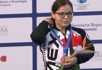 La nadadora Naomi Somellera dedicó medalla del Mundial de Paranatación en Portugal a sus papás, entrenador y equipo de trabajo