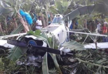 Cae avioneta fumigadora en Teapa