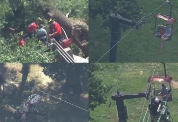 40 personas quedaron atrapadas en un teleféricos sobre un zoológico en Massachusetts