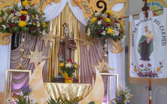 En Jalpa de Méndez arrancan festividades a la virgen del Carmen y oran por la paz