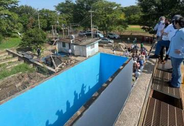 Yolanda Osuna Huerta supervisó trabajos de rehabilitación en planta potabilizadora Parrilla I y red de agua potable y drenaje sanitario en Atasta