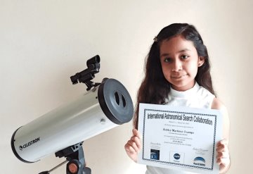 Ella es Ashley, la niña que descubrió un asteroide y lo podrá bautizar