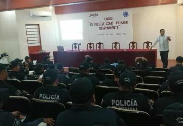 Reciben curso de profesionalización cuerpo policiaco en Jonuta