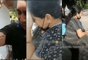 Madre golpea a su hijo por tatuarse