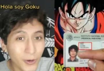 Joven demuestra que se llama Goku y se hace viral al mostrar su INE