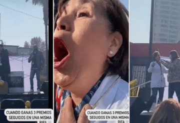 Mujer gana tres premios en la misma rifa