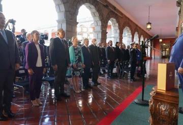 Las "corcholatas" aplauden en primera fila en el Cuarto Informe de AMLO