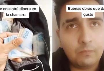 Joven encuentra miles de pesos en chamarra que compró en tianguis y los devuelve