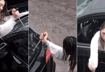 VIDEO: Mujer destroza auto de su novio infiel, se vuelve viral en TikTok