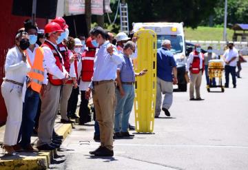 Empresas particulares y de gobierno realizan Simulacro de Sismo