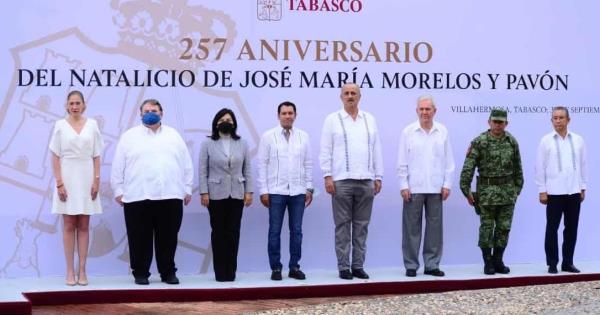 Gobernador encabeza acto del 257 aniversario del natalicio de José María Morelos y Pavón