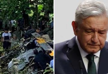 AMLO lamenta caída de helicóptero de la Marina: ‘Abrazo a los familiares de las víctimas’