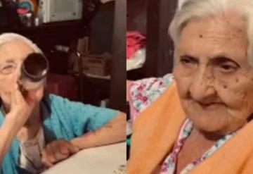 Abuelita de 83 años es la oveja negra de la familia; se le va el dinero en cerveza