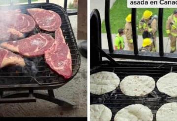 Mexicano hace carne asada en Canadá y vecinos llaman a los bomberos