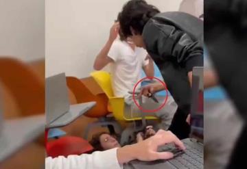 Estudiante de Prepa Tec amenaza a su compañero con un cuchillo