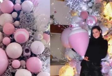 Maite Perroni presume su lujoso árbol de Navidad...¿para anunciar embarazo?