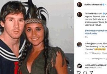 Florinda Meza celebra triunfo de Argentina con foto de Messi vestido como Quico