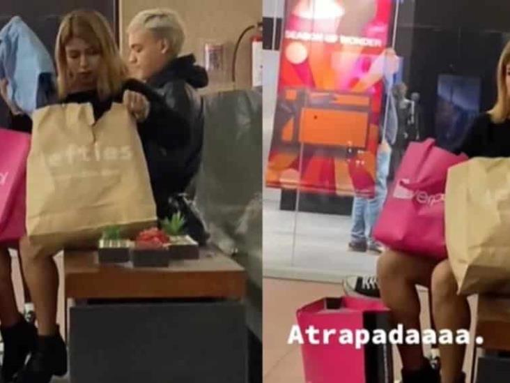 Mujer quiere parecer que sus compras son de Liverpool