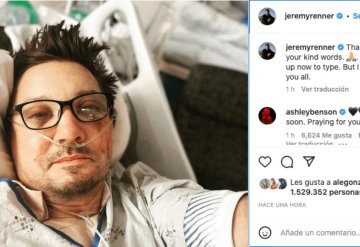 Jeremy Renner comparte foto tras accidente; estoy demasiado desordenado ahora para escribir