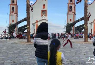 Volador de Papantla arrolla a espectador durante danza