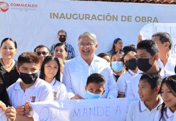 Inauguran obra de pavimentación en la Ranchería Santuario del poblado Cupilco