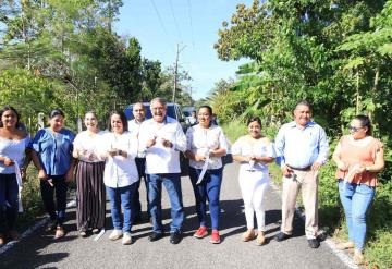 Inauguran importante obra carretera en ranchería Independencia 2da sección