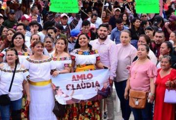 Jóvenes de Cárdenas y Macuspana muestran músculo: es tiempo de las mujeres, es el tiempo de Claudia