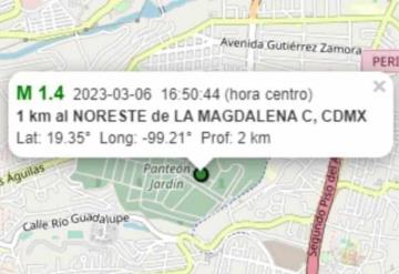 Sismo en CDMX: Reportan temblor de 1.4 en la Magdalena Contreras