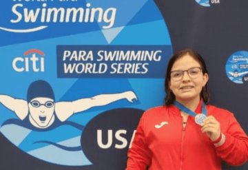 La nadadora comalcalquense Naomi Somellera obtuvo bronce en la Serie Mundial de paranatación