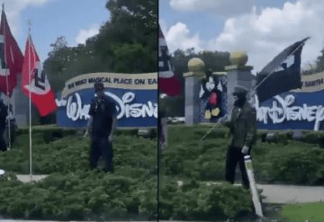 Banderas nazis hondearon fuera de Disney por seguidores republicanos