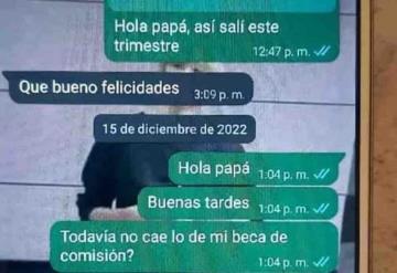 No tiene perdón, un padre le roba la beca de 7,500 pesos a su hija y la bloquea