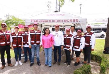 Supervisa Yolanda Osuna almacén provisional en la avenida Usumacinta