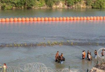 Persona muerta es encontrada atrapada en boyas del río Bravo