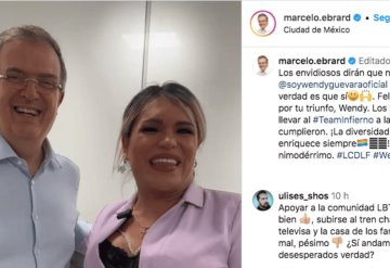 Marcelo Ebrard felicita a Wendy Guevara por su triunfo en La Casa de los Famosos