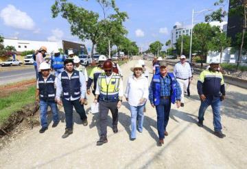 Supervisa Yolanda Osuna avances en los 4 tramos en construcción del Acueducto Usumacinta