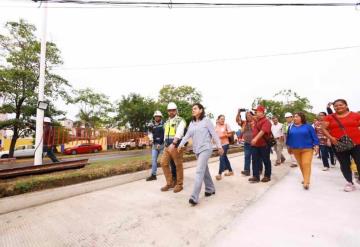 Supervisan avances en la pavimentación con concreto hidráulico en el subtramo "A" del Tramo 1 del acueducto Usumacinta