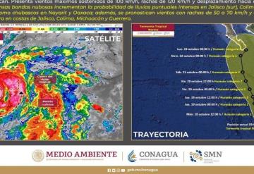 Servicio Meteorológico Nacional pronostica que Norma se intensificará a huracán